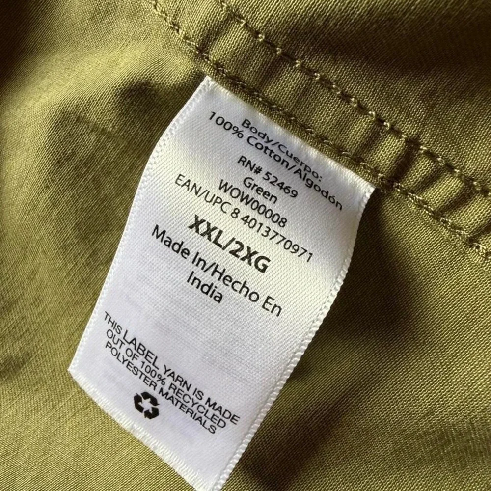 UTILITY CASUAL WORKWEAR FREE ASSEMBLY ARMY GREEN BUTTON UP JACKET PLUS SIZE XXL - Picture 6 of 7